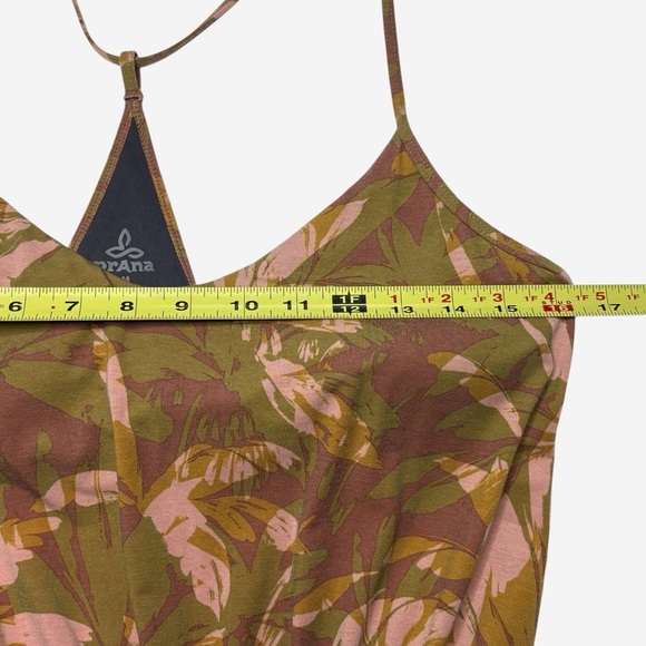 prAna Ayla Printed Midi Dress M Stretch Racerback Built-In Shelf Bra - Picture 11 of 14